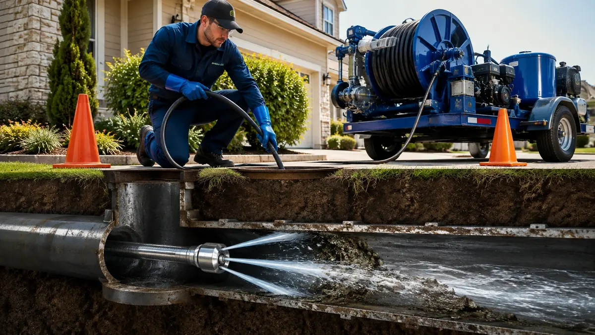 Main Sewer Line Hydro Jet Cleaning in La Mirada